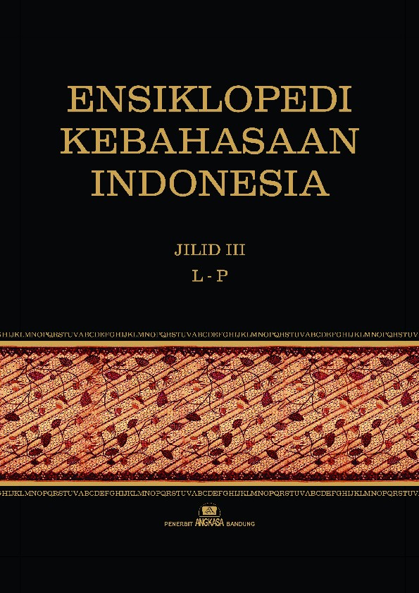 Ensiklopedi Kebahasaan Indonesia Jilid III